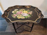 Vintage Toleware Tray Table