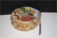 Hand Painted American Indian Drum with
