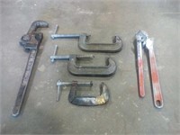 Pipe wrench, clamps, & tube bender