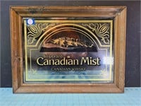 Canadian Mist whiskey framed mirror
