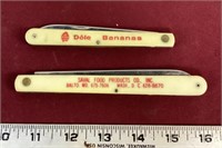 Saval Food & Dole Bananas Advertise Pocket Knives