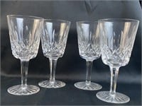 4 Waterford Lismore Claret Wine Glasses