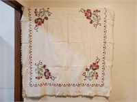Vintage needlepoint tablecloth