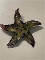 MURANO GLASS STAR FISH BROOCH