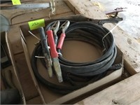 Box of jumper cables.