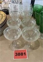 Clear Stemware W/Etched Leaf Pattern