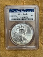 2013-W PCGS MS70 $1 SILVER EAGLE