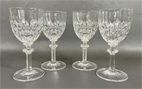 Four Gorham Crystal Wine Glasses