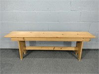 Solid Pine Unfinished Bench