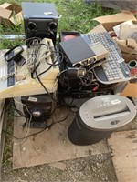 Large lot with electronics, cross cut paper shredd