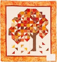 Autumn Day, wall quilt, 38" x 35"