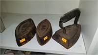3 antique irons
