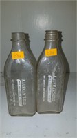Antique martinsburg drug store bottles