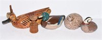 (2) Ceramic glazed Grouse, ceramic Mallard