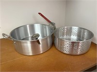 Aluminum Fry Pot with Basket