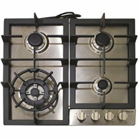 Gas Cooktop in Stainless Steel with 4 Burners