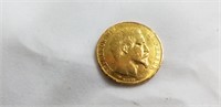 1856 20 Francs 900 fineness gold coin 6.451g