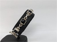 .925 Sterling Silver Onyx Bracelet