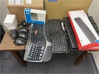 10 keyboards, 8 mouses, and HP Jetdirect 625n