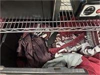 LARGE BIN OF TEXAS A&M CLOTHES