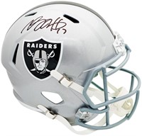 avante Adams Autographe Silver  Helmet Beckett BAS