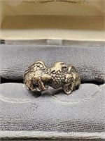 Sterling Silver Eagle Ring Buffalo Grizzly Bear