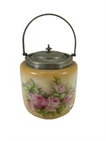 E.P.N.S. JWR Rose Biscuit Jar