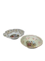 2 Reticulated Antique Porcelain Bowls