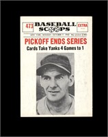1961 Nu Card Scoops #473 Series Ends VG to VG-EX+