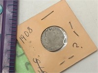 1908 US Nickel Coin