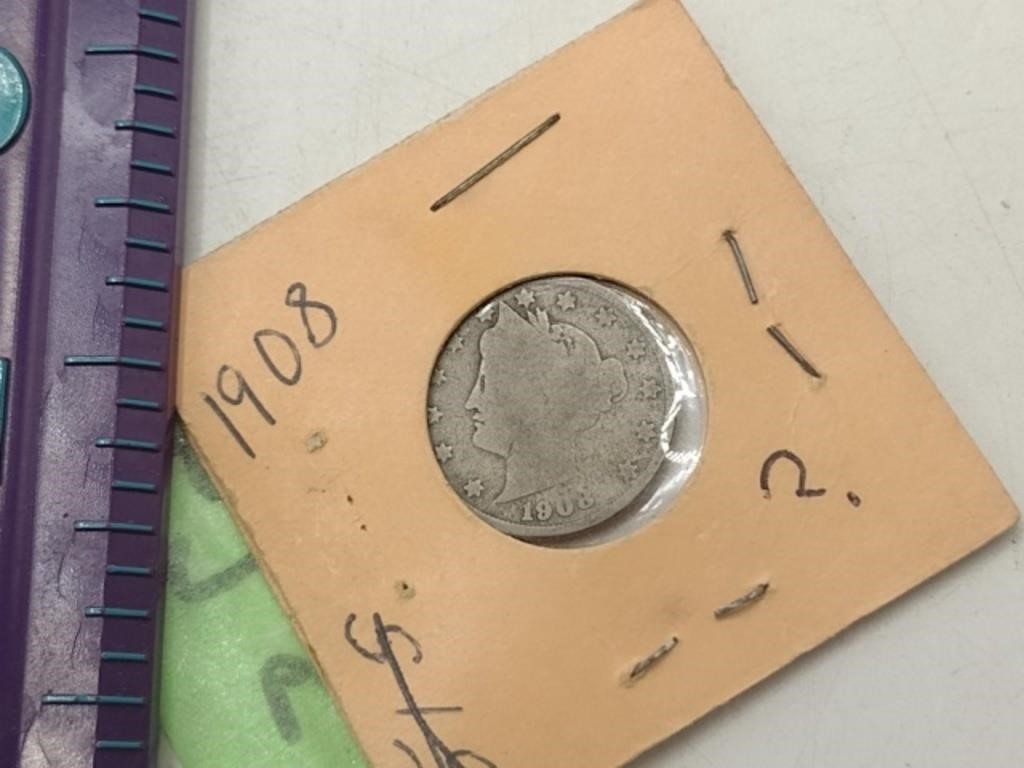 1908 US Nickel Coin