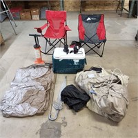 G3 9Pc Air matresses RV levelers Camp chairs Umbre