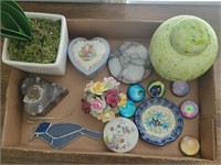Ginger Jar, Small Paperweights, Pin Boxes & More