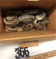 Box of roofing nails for nailer