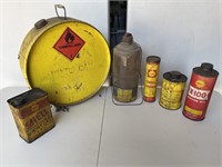 Qty Oil and Petrol Tins