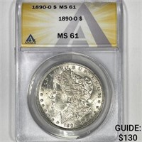 1890-O Morgan Silver Dollar ANACS MS61