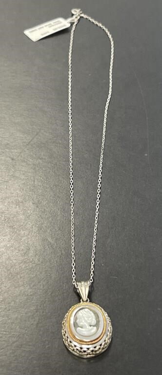 14 KT and Sterling Necklace and Pendant
