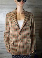 Vintage Pioneer Wear Checkered Bkazer Size 38