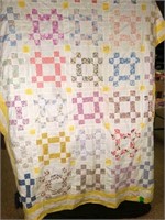 Hand-Stitched Quilt Top 76x92 - #2