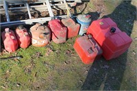 Group of 8 Vintage Gas Cans