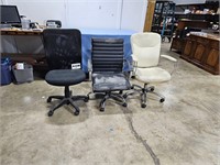 3 office or shop chairs
