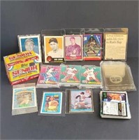 Baseball cards , Babe Ruth, Bob Lemon, Larry Doby
