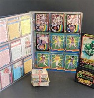 Photo album with baseball cards,  nfl cards