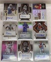 9 Football High End Cards Autographed