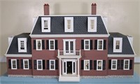 Massive 12-Room Brick Colonial Dollhouse