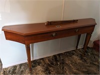 Vintage Wooden Narrow Console Table With Drawer