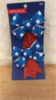 C13) NEW MEMORIAL DAY/JULY 4 DECOR - the bows are