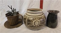 Pottery Bowl, Vase & More