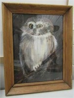 Framed Owl Artwork