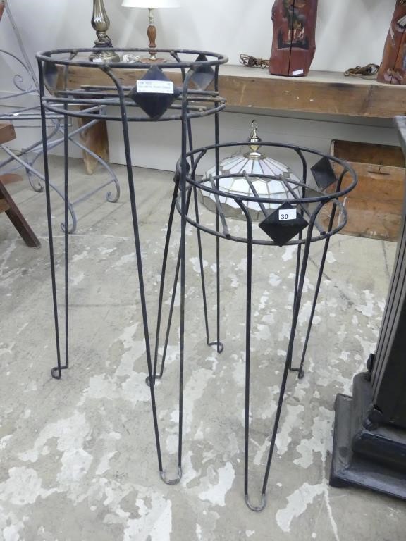 TWO METAL PLANT STANDS